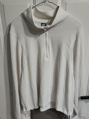 Avia White Half-Zip Pullover Sweater
